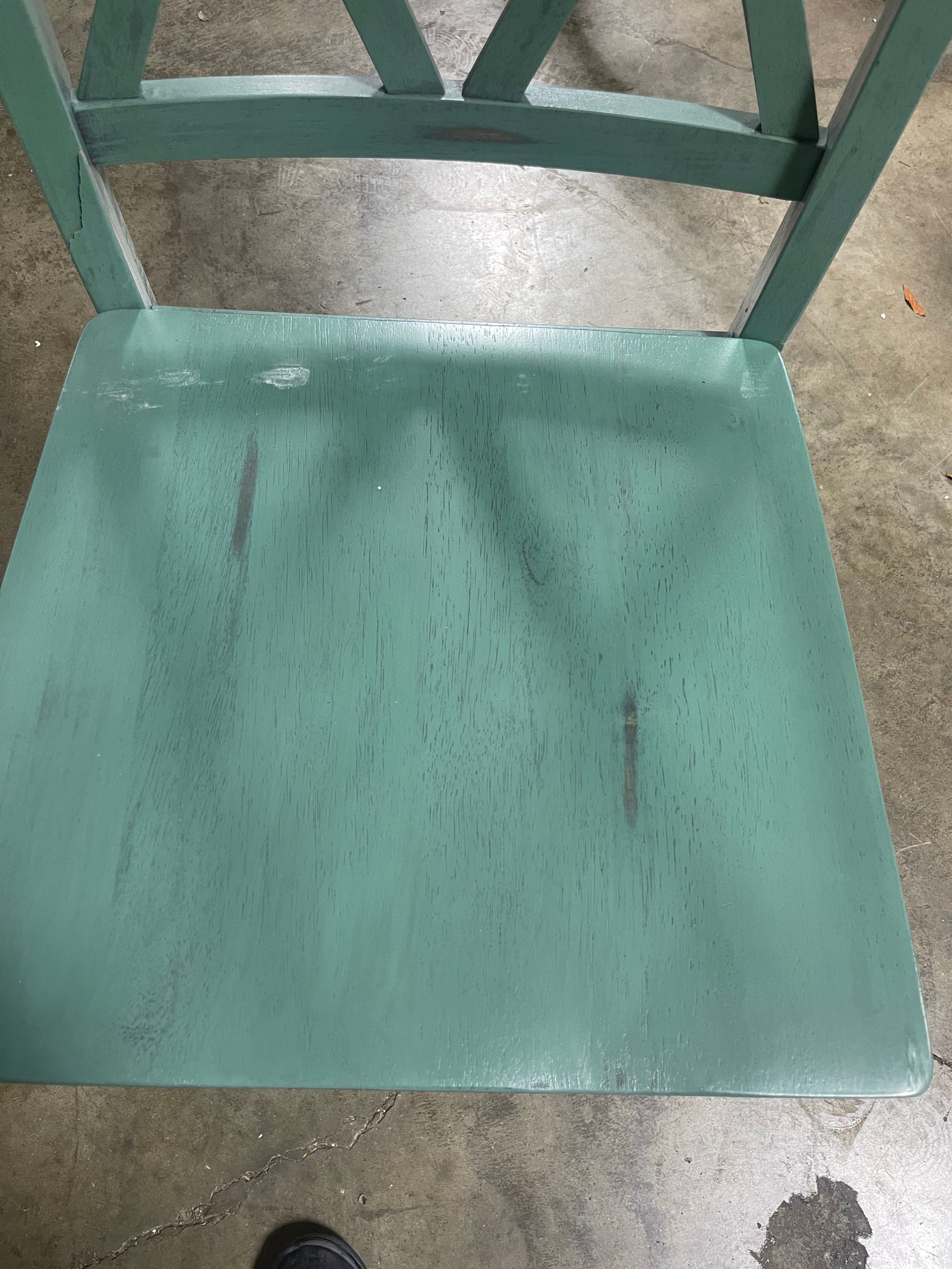 Wood Dining Chair, Teal (Set of 3)