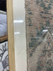1-Piece Textured Fabric Framed Wall Art: Burlap Material, Abstract Digital Art, Beige Polystyrene Frame