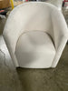Aveline Barrell Dining Chair with Casters Cream/Linen - Upholstered Swivel