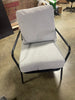 1 Piece Metal Mesh Outdoor Patio Chairs with Double Cushions, Club Chairs Black