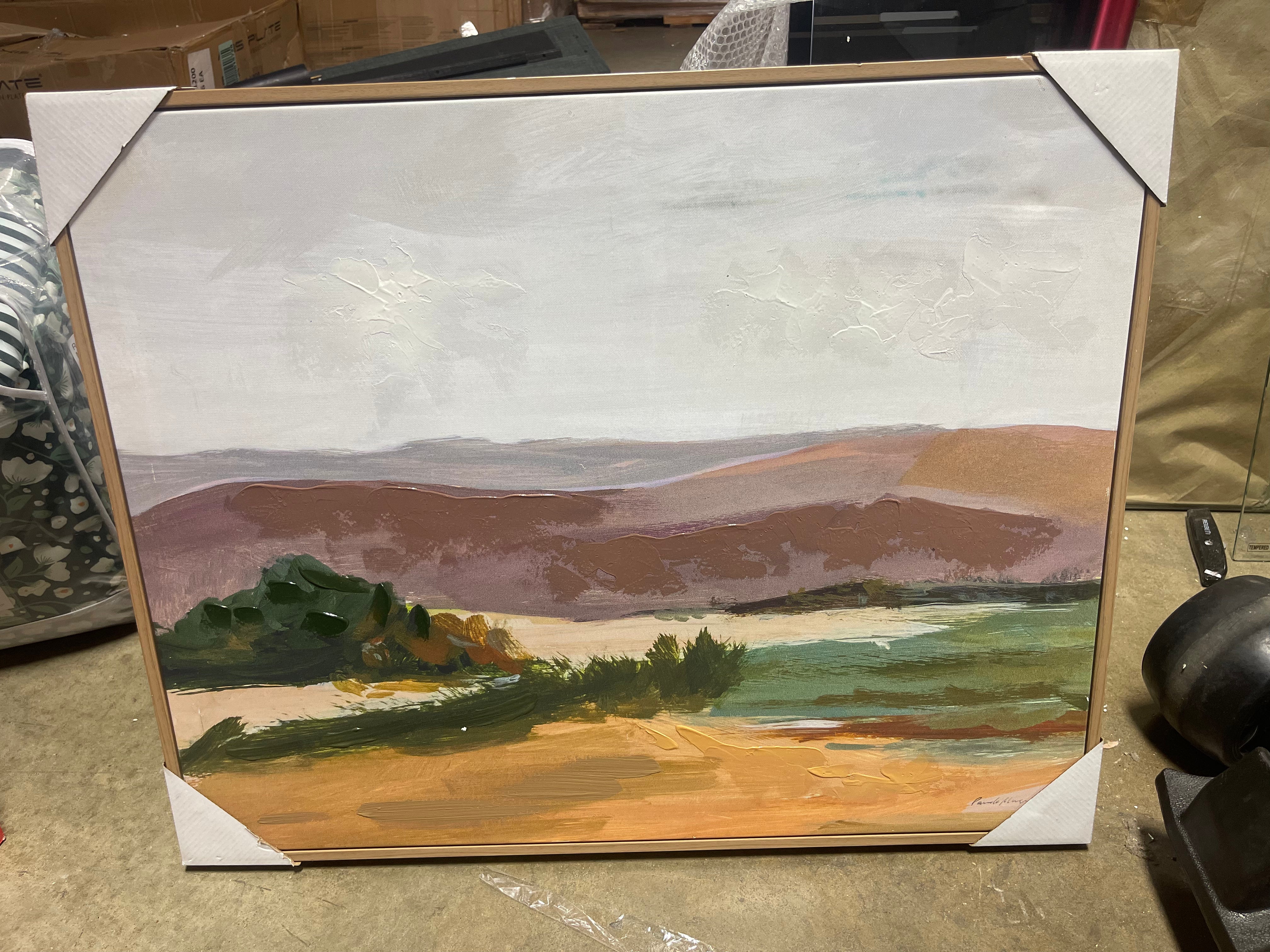 Landscape Framed Canvas Natural