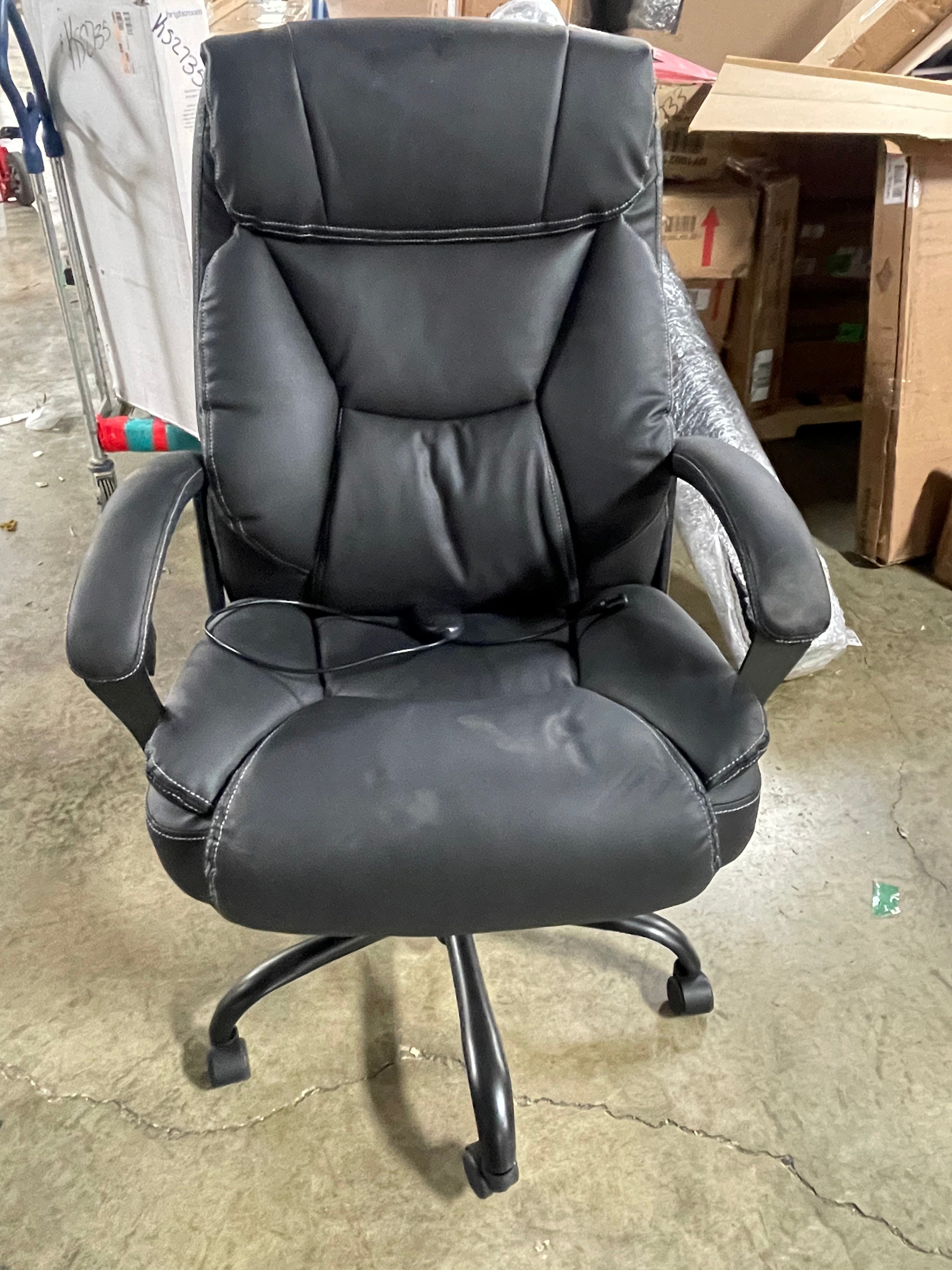 Big & Tall Massage Office Chair E xecutive PU Leather Computer Desk Chair