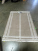 Border Plaid Handmade Jute Woven Area Rug Natural/Cream