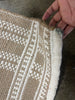 Border Plaid Handmade Jute Woven Area Rug Natural/Cream