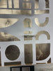 (Set of 2) Morphology Framed Wall Canvases Gold Modern Luxury Decor, Polystyrene Brown Frame