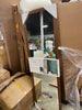 Wood Ladder Standing Mirror Brown - Easel Back, Full Body, Floor-Length, No Assembly Required