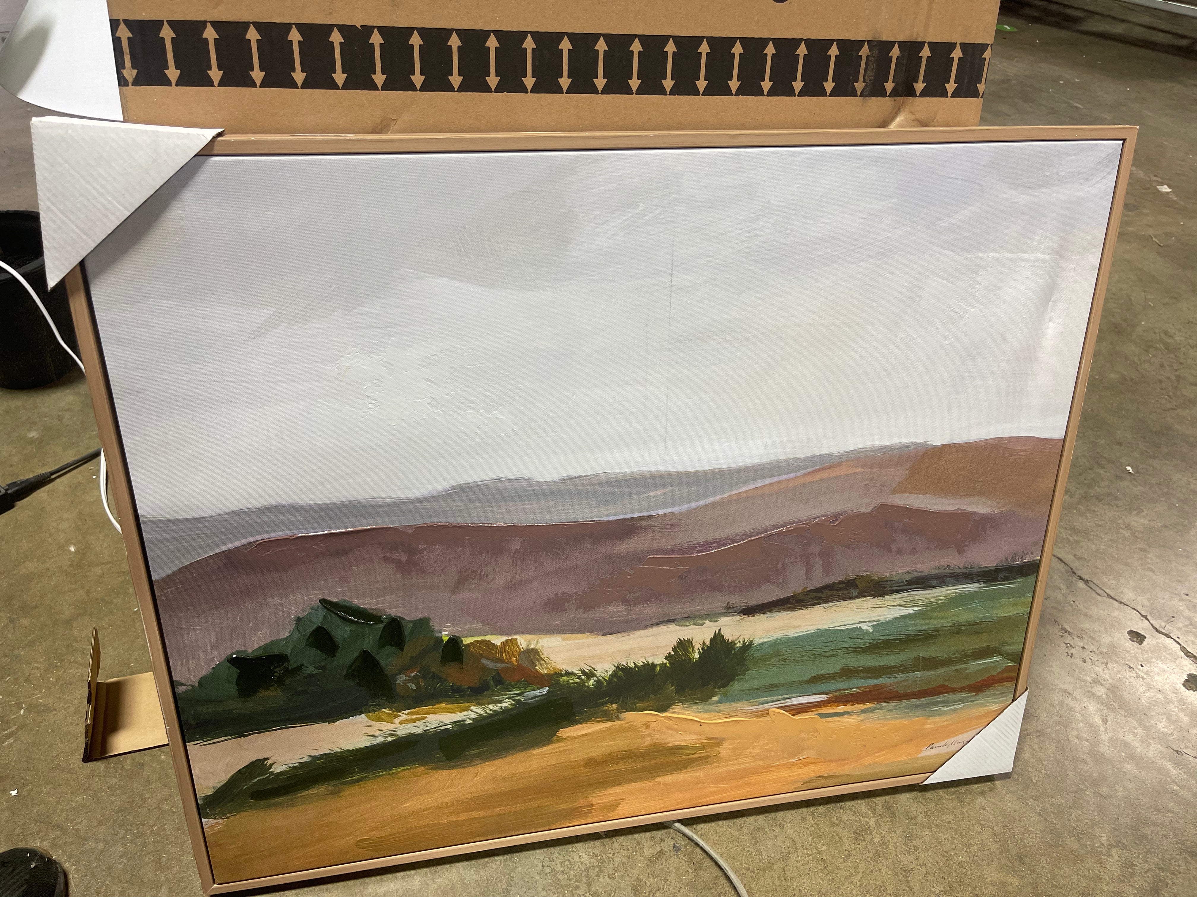 Landscape Framed Canvas Natural