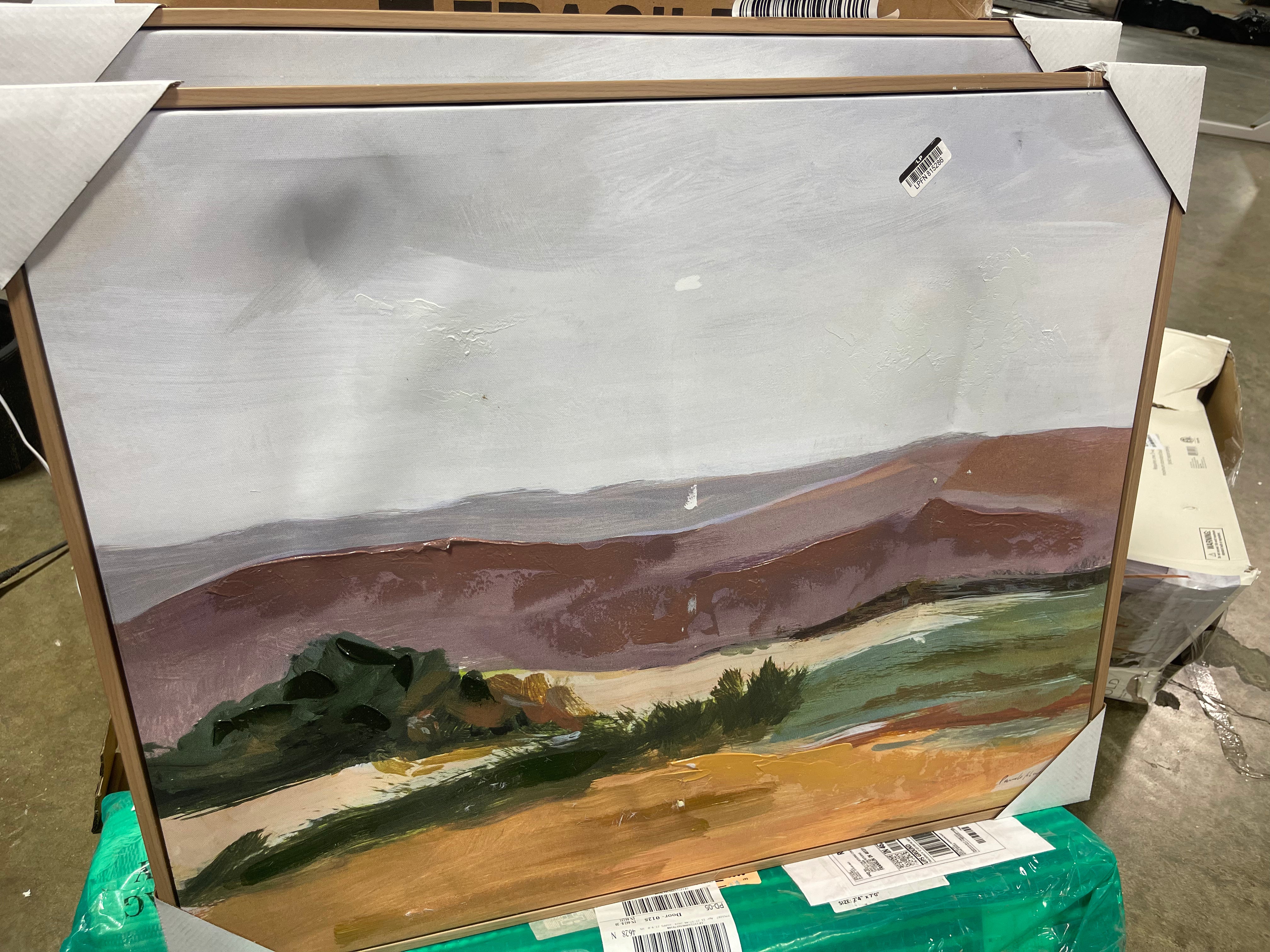 Landscape Framed Canvas Natural