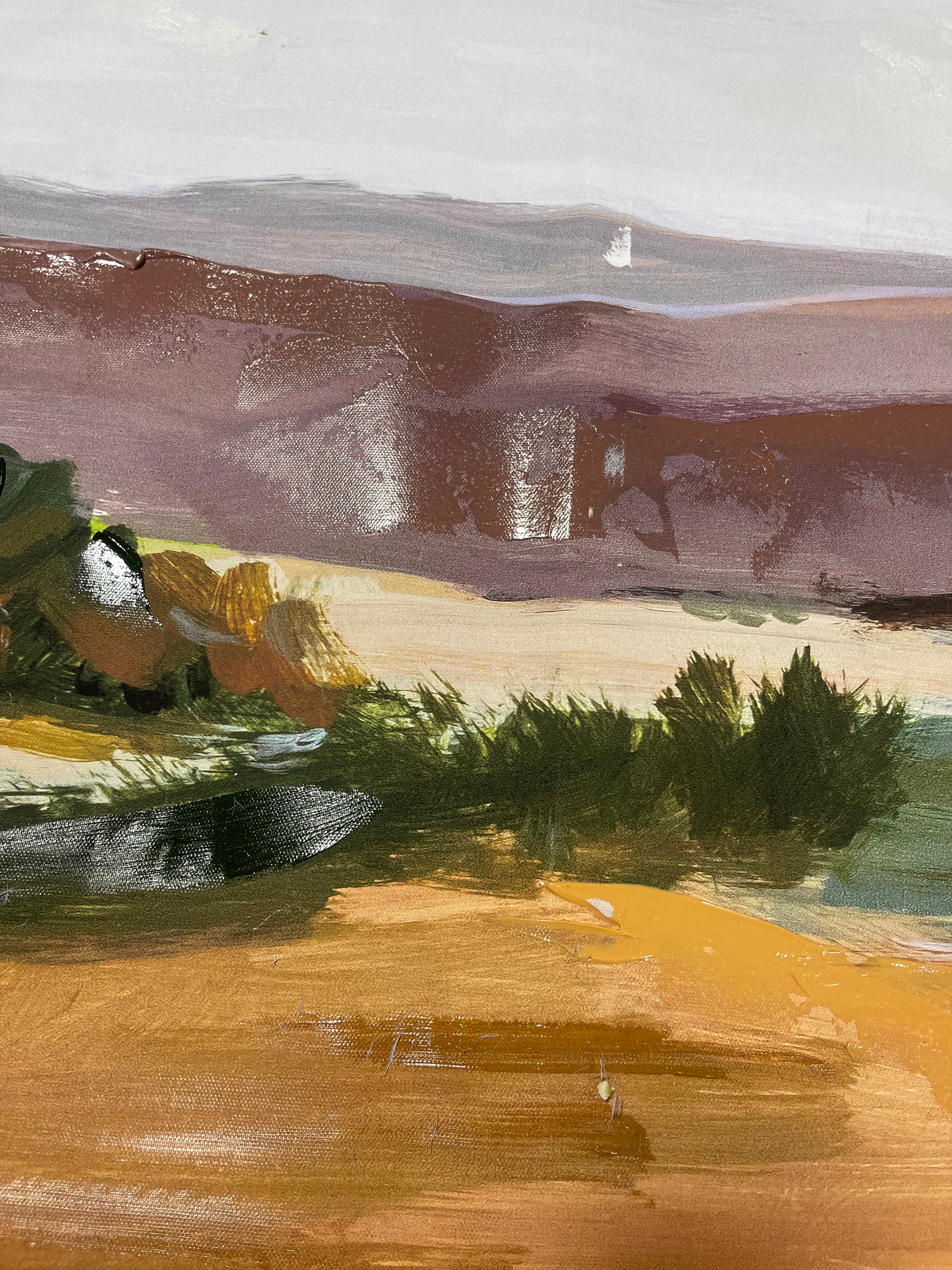 Landscape Framed Canvas Natural