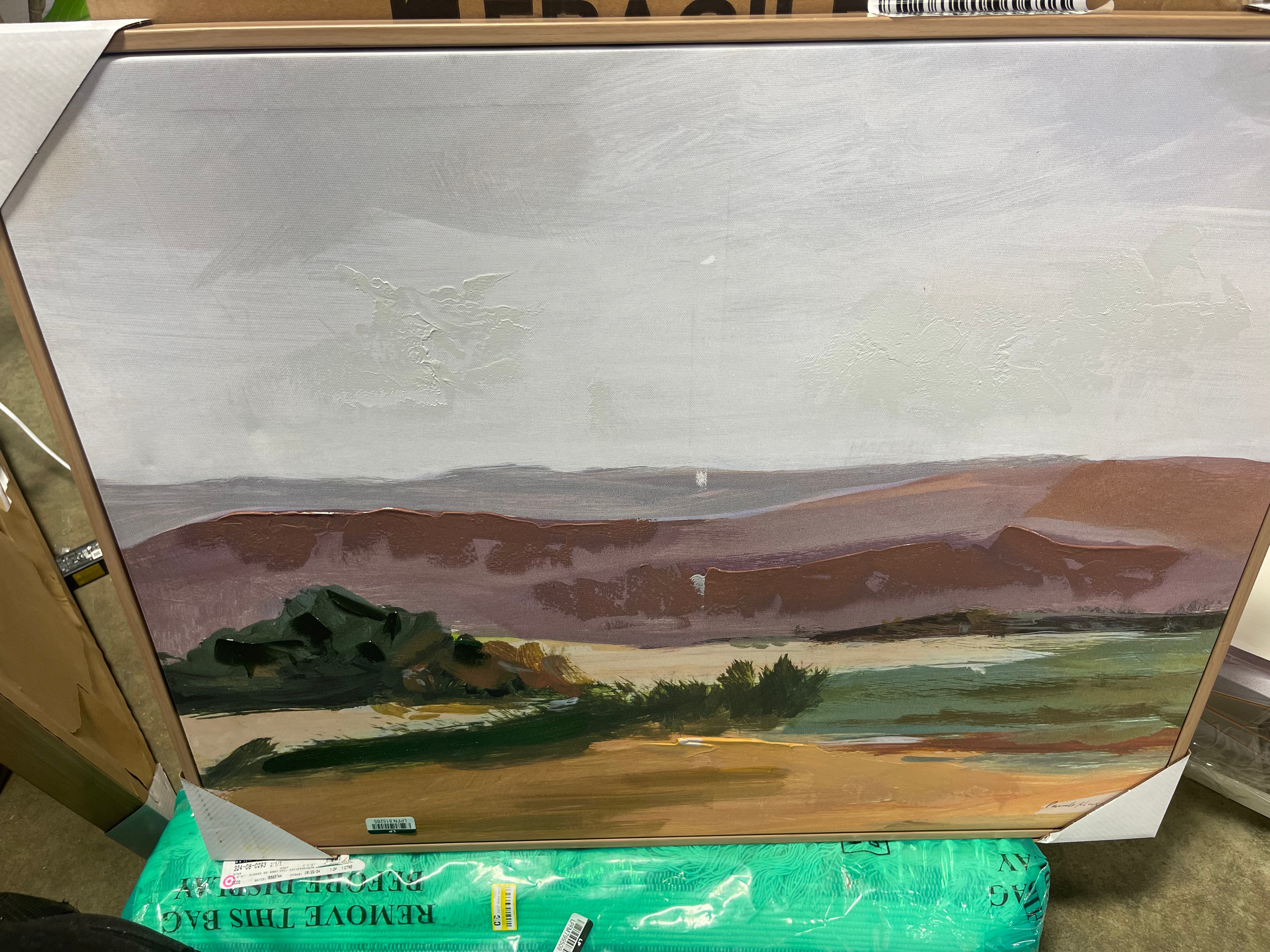 Landscape Framed Canvas Natural