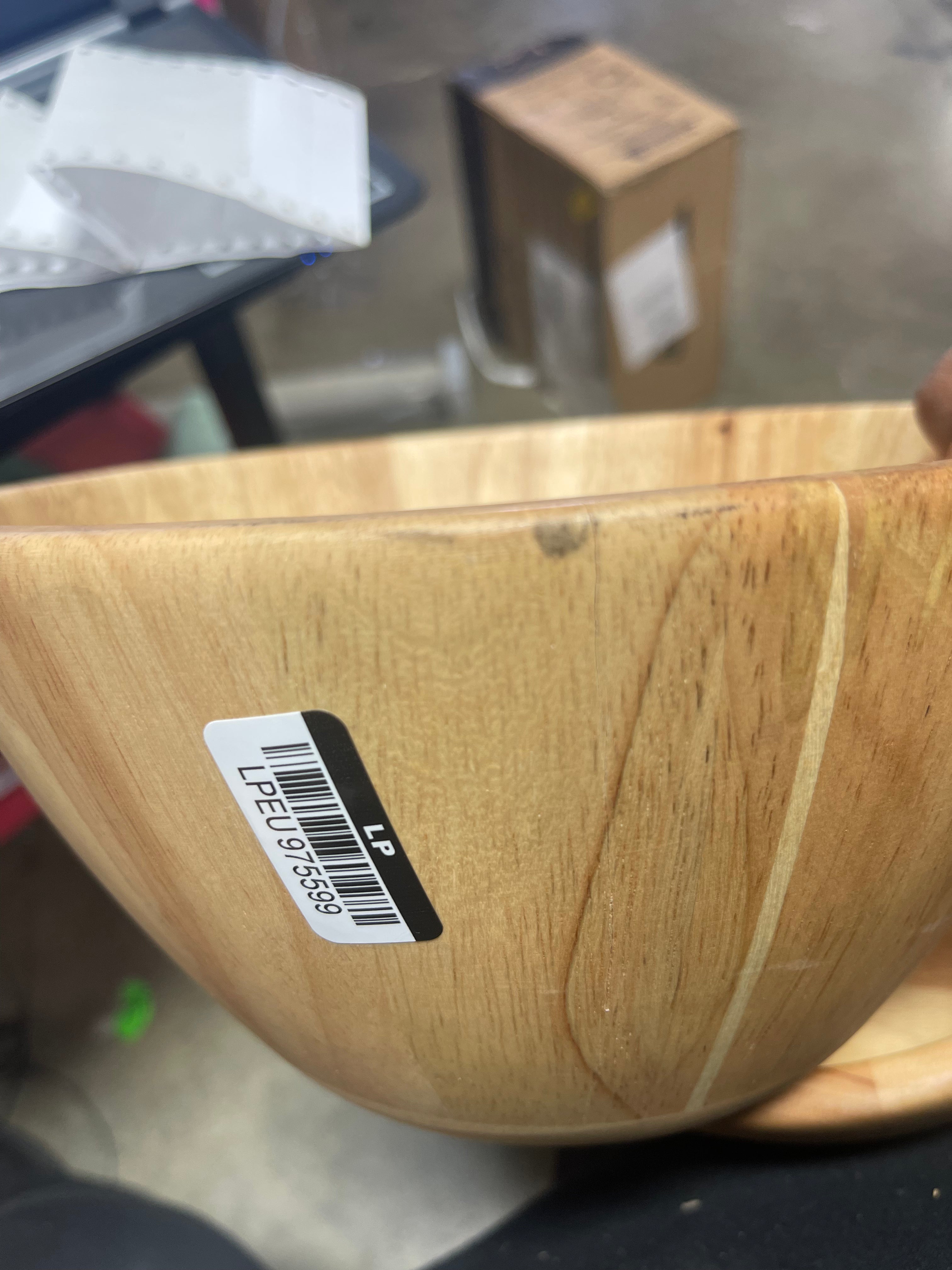 WOOD SERVING BOWL