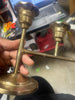 12ct Oversized Metal Taper Candelabra Antique Brass : Aluminum & Iron, Farmhouse Style, Indented Base