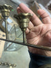12ct Oversized Metal Taper Candelabra Antique Brass : Aluminum & Iron, Farmhouse Style, Indented Base