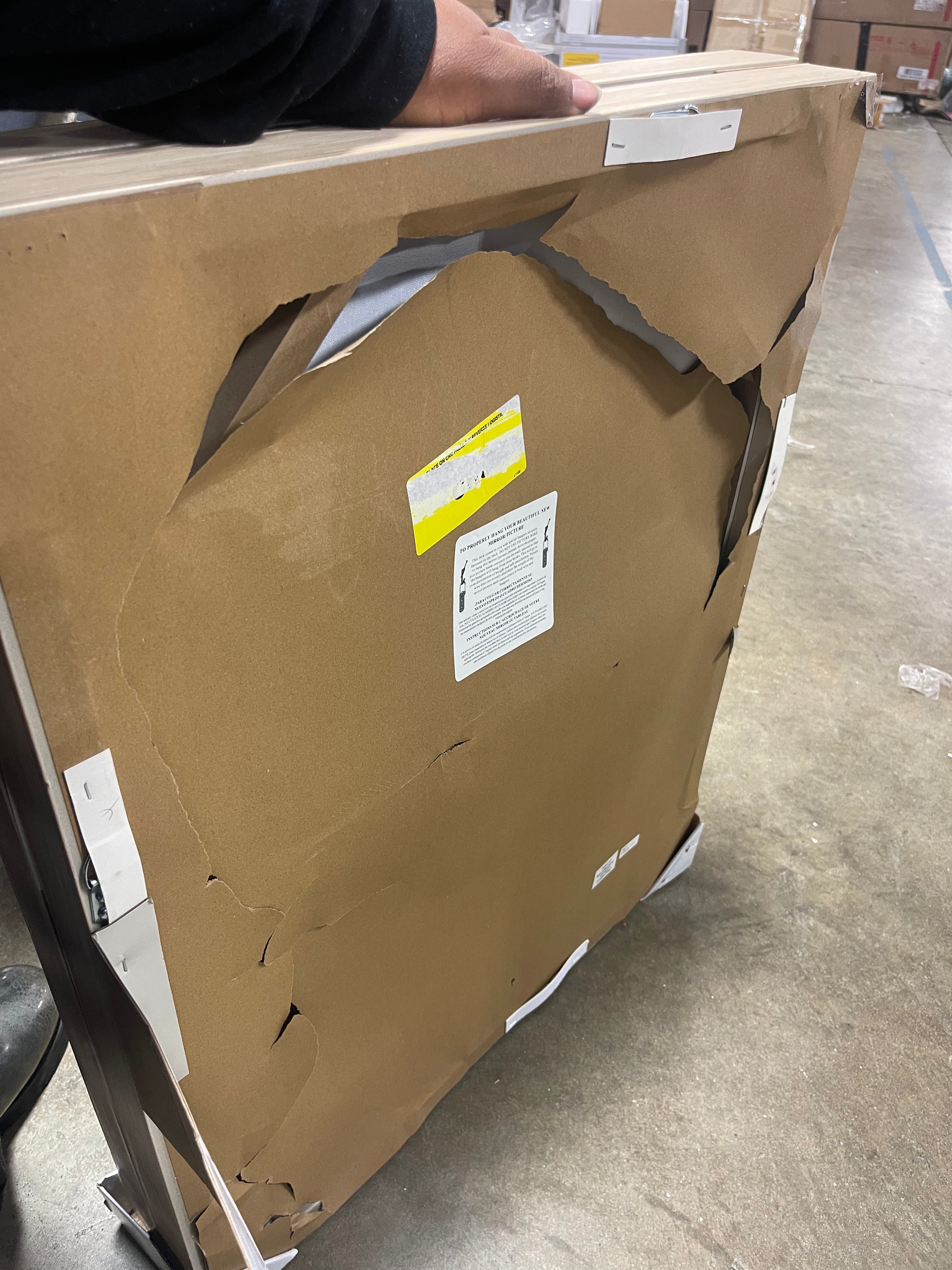 Abstract Framed Wall Art Canvas Beige - Set of 2