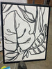 Botanical Sketch Framed Wall Canvas White/Black