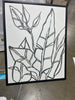 Botanical Sketch Framed Wall Canvas White/Black