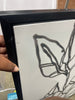Botanical Sketch Framed Wall Canvas White/Black
