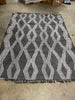 Modern Diamond Tapestry Rectangular Woven Outdoor Rug Charcoal Gray