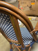 Brianna Bistro Chairs, Navy Blue + White + Brown Wood 1-Piece