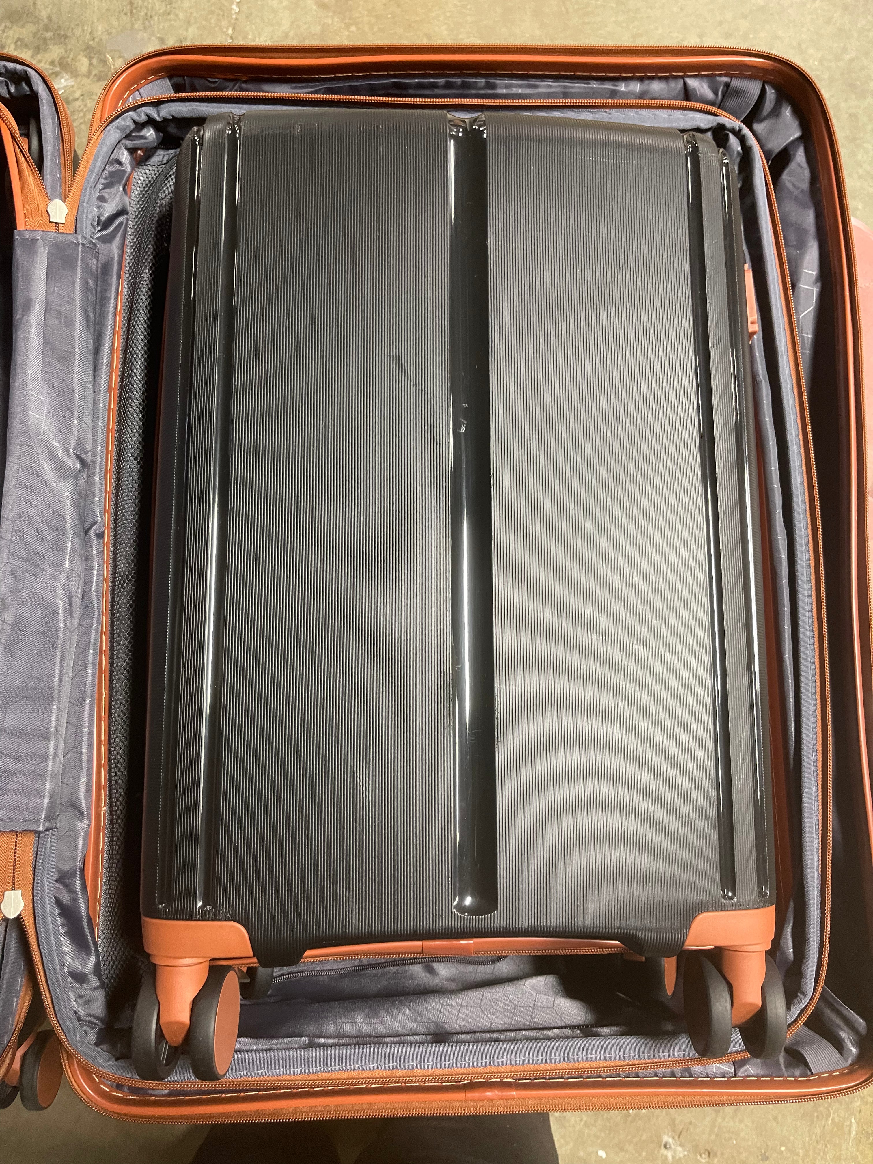 4 PCS Luggage Set, PP Lightweight Suitcase with Spinner Wheels and TSA Lock, Black