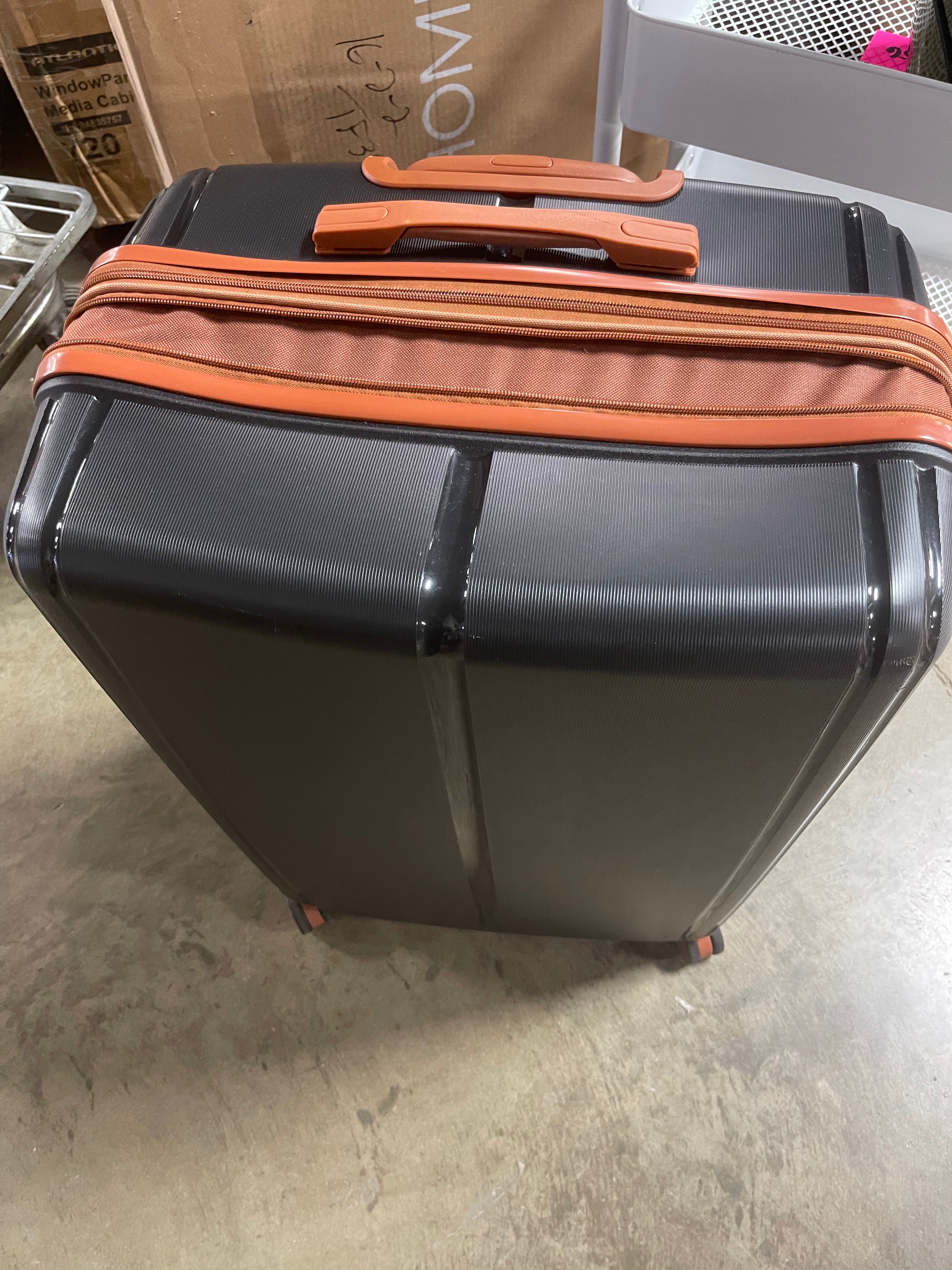 4 PCS Luggage Set, PP Lightweight Suitcase with Spinner Wheels and TSA Lock, Black