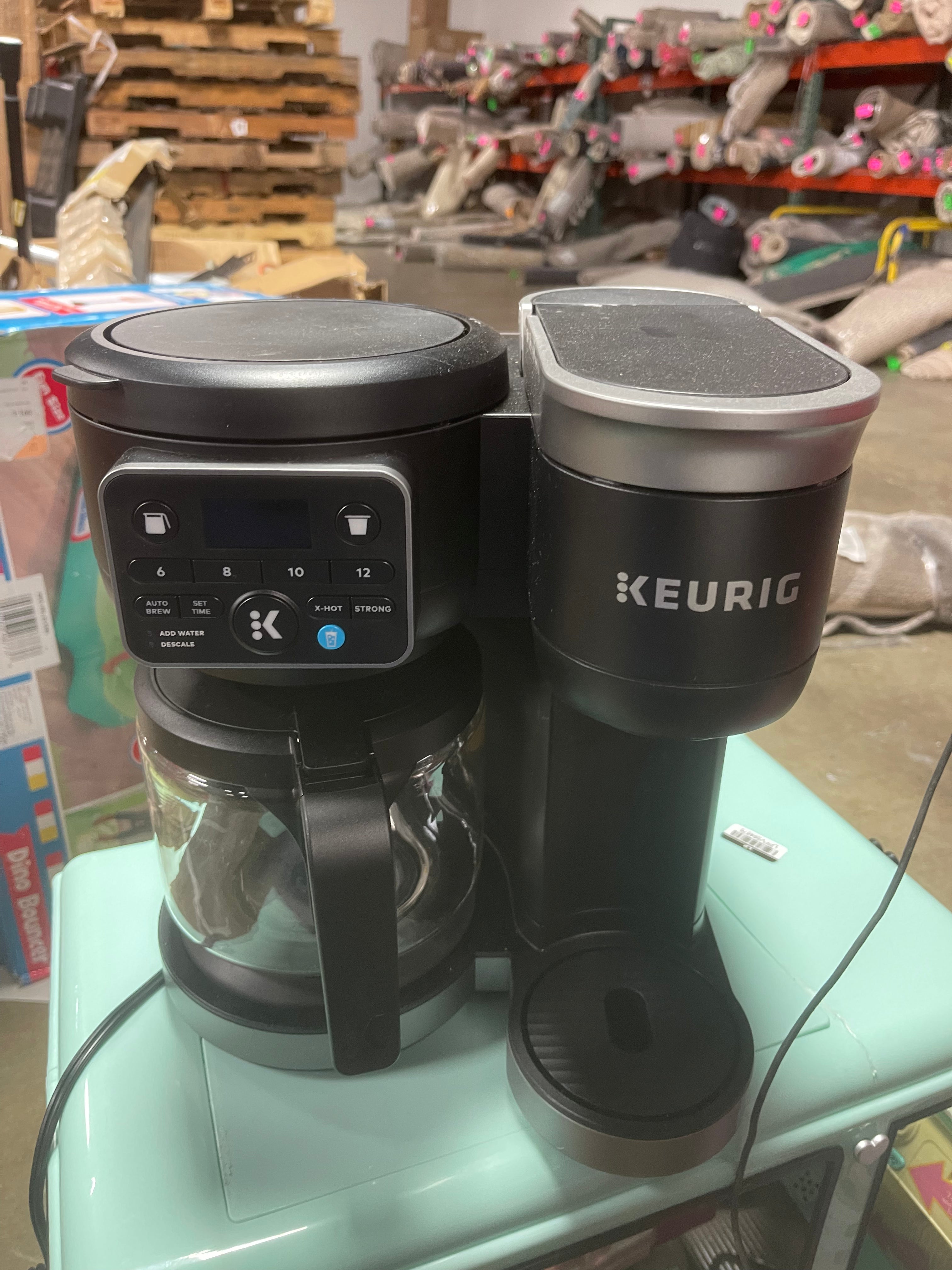 K-Duo Hot & Iced Single-Serve & Carafe Coffee Maker Black: Electric Drip Coffee Pot