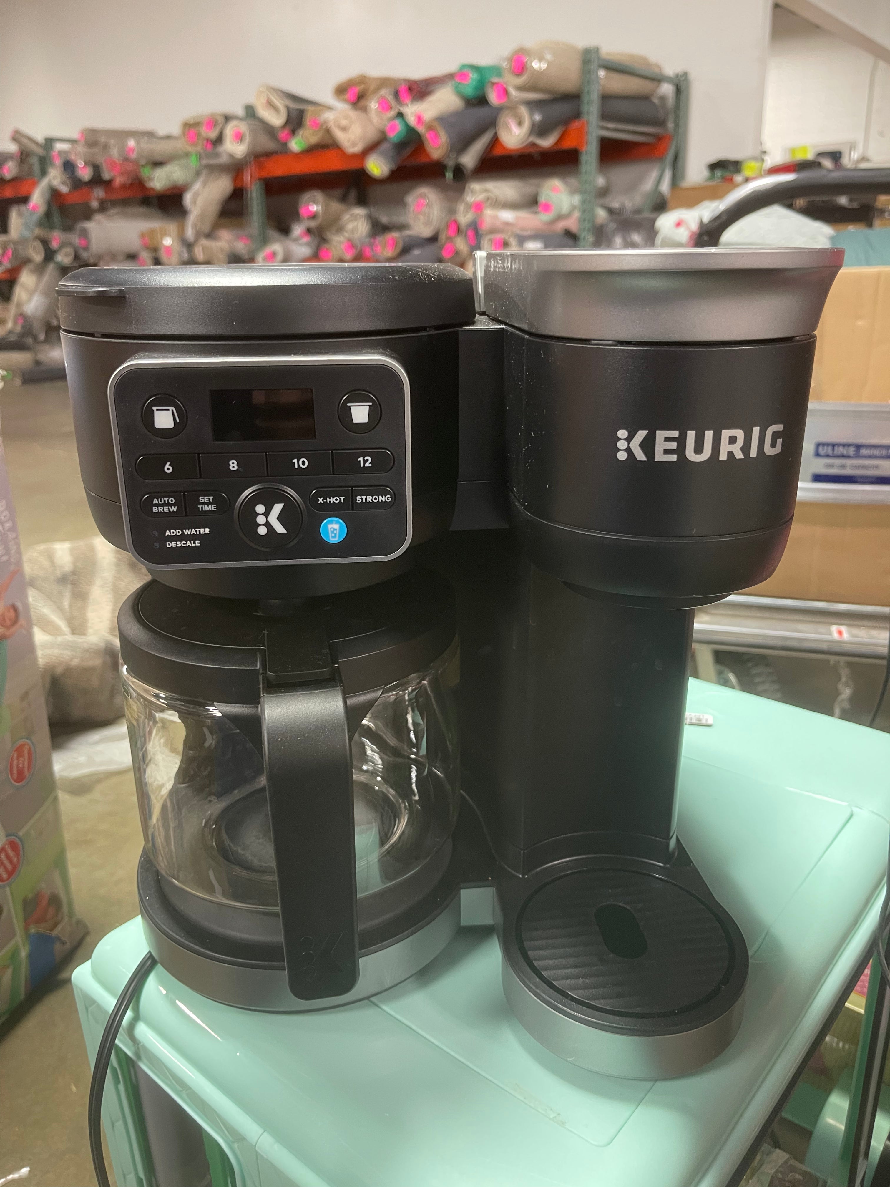 K-Duo Hot & Iced Single-Serve & Carafe Coffee Maker Black: Electric Drip Coffee Pot