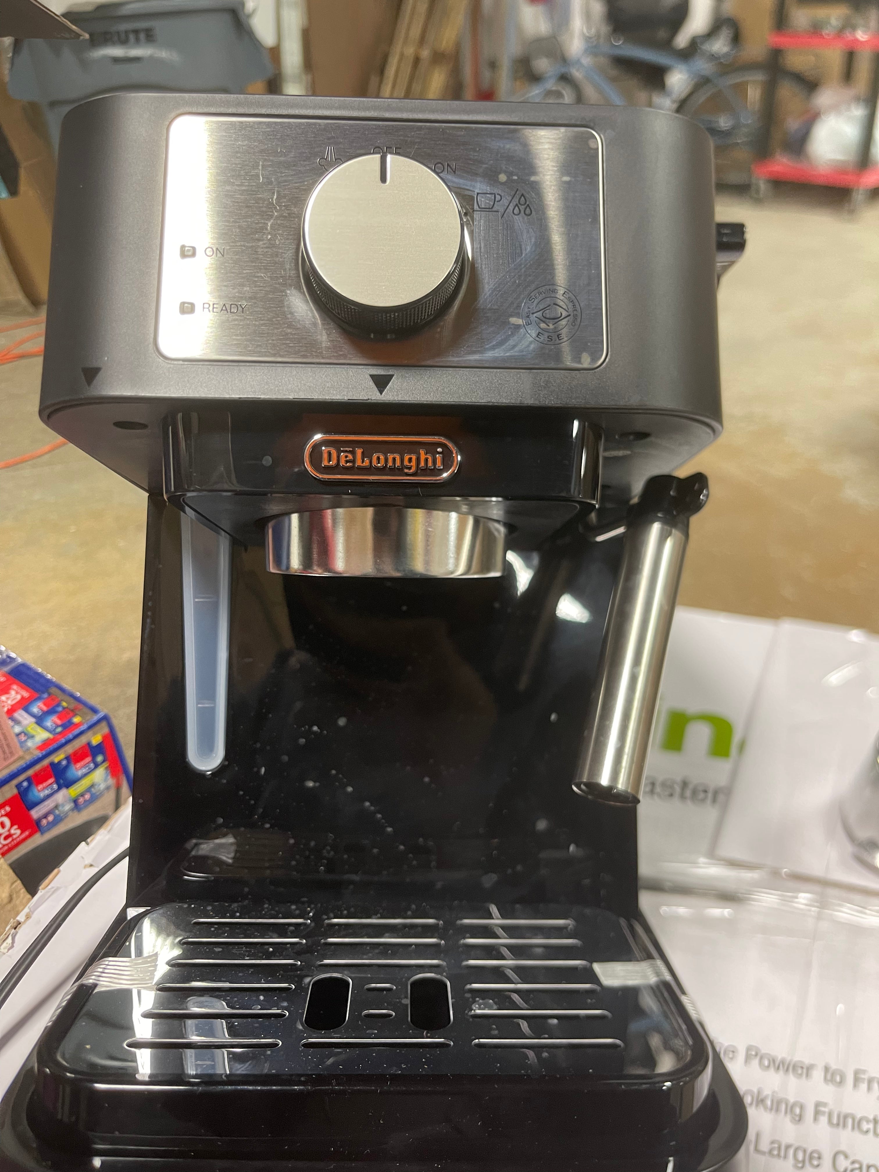 Stilosa Espresso Machine - 15-Bar Pressure, Frothing Wand, Removable Water Reservoir, Dishwasher-Safe Parts