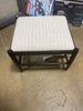 Wood Frame Pillow Top Ottoman Cream