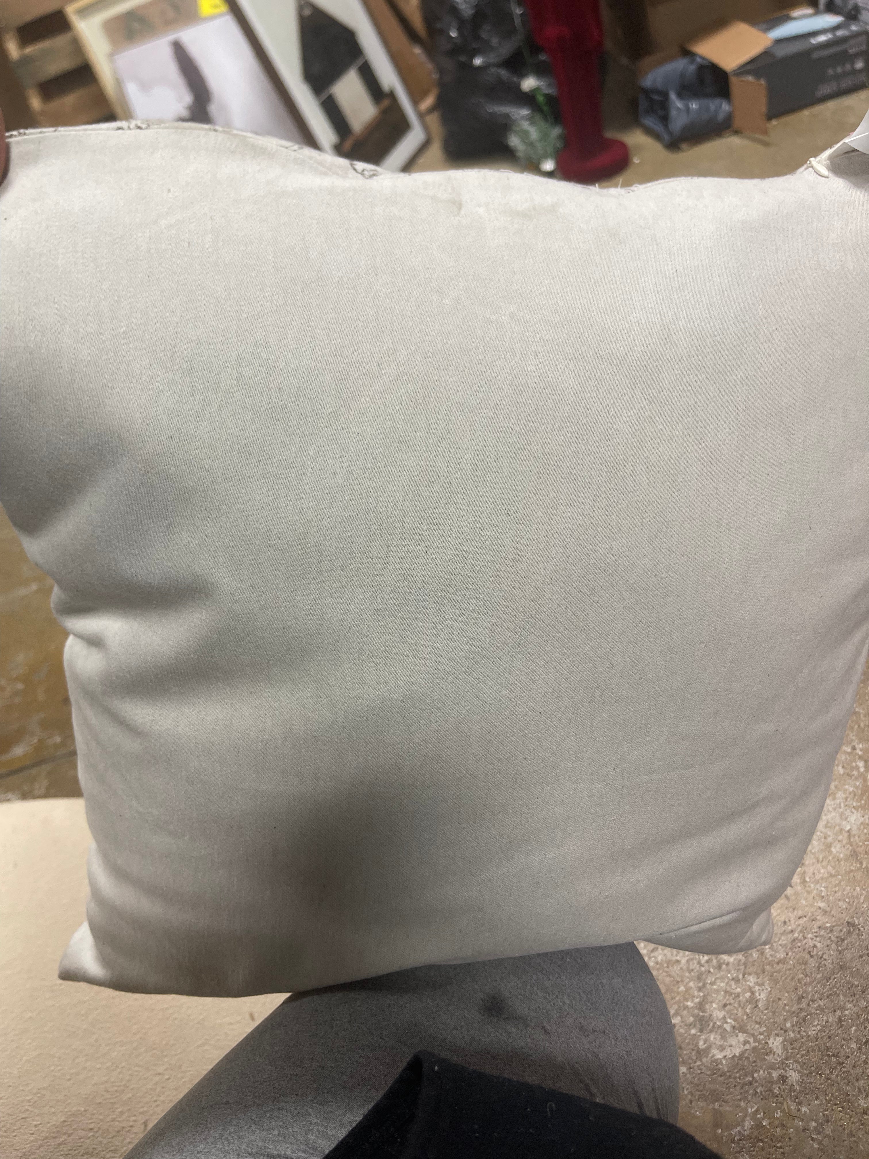 Oversized Woven Harvest Square Throw Pillow Cream