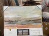 (Set of 2) Faded Landscape Framed Wall Canvases Natural - Polystyrene Frame, Blockprint Art