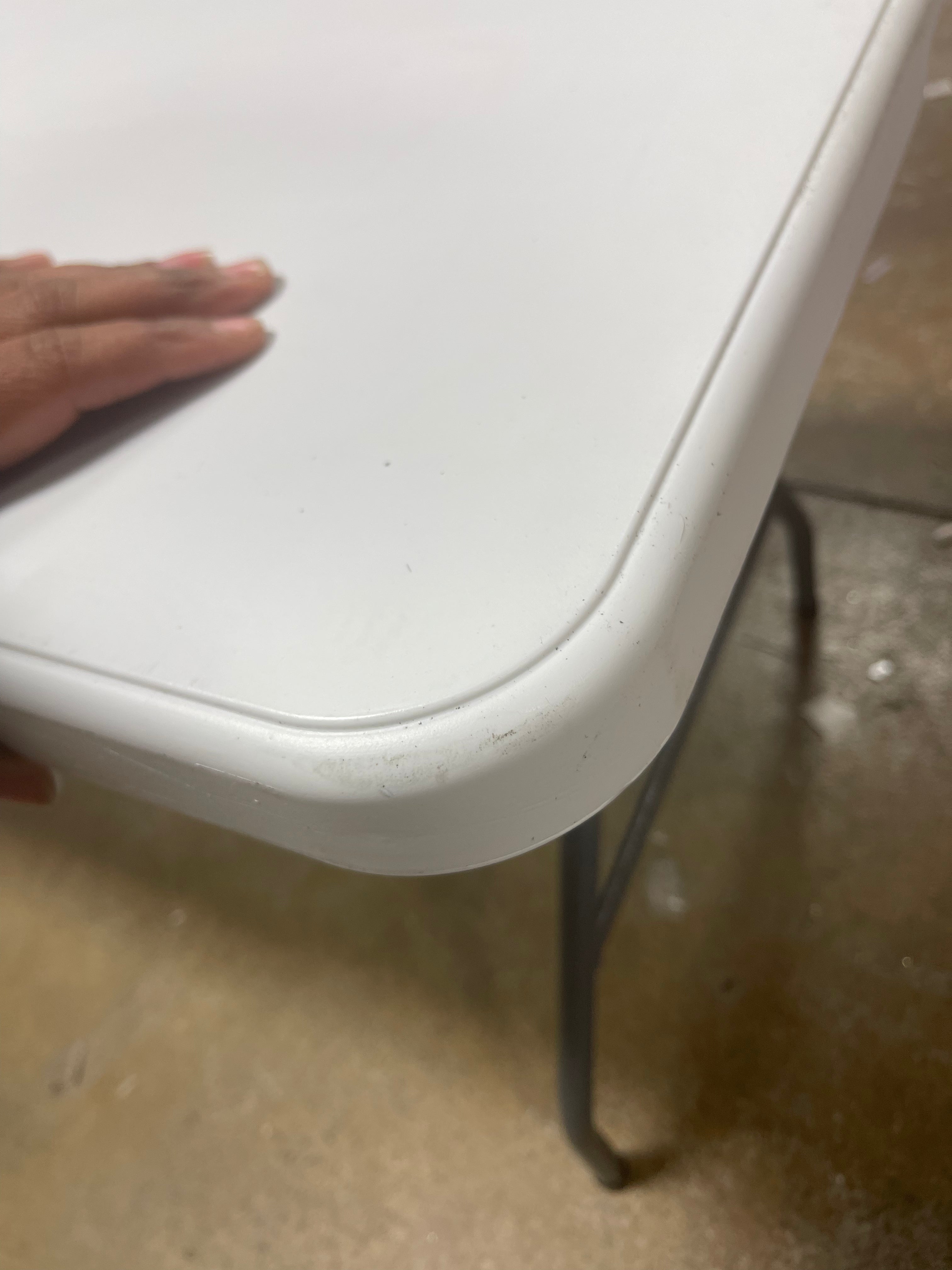 Folding Banquet Table Off White