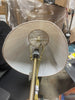 Brass Accent Table Lamp with Classic Plaid Shade Cream/Tan