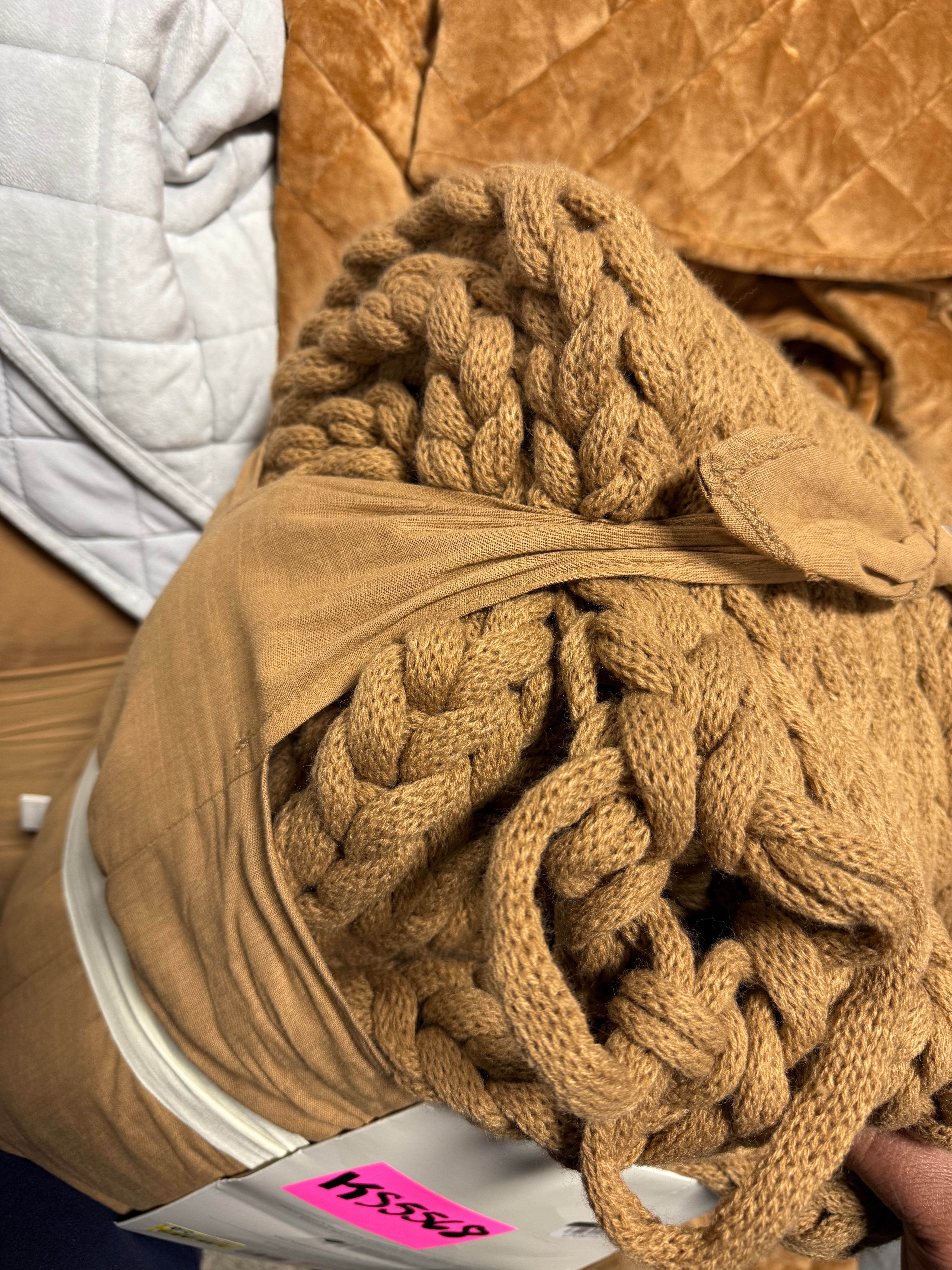 Oversized Solid Bed Throw
