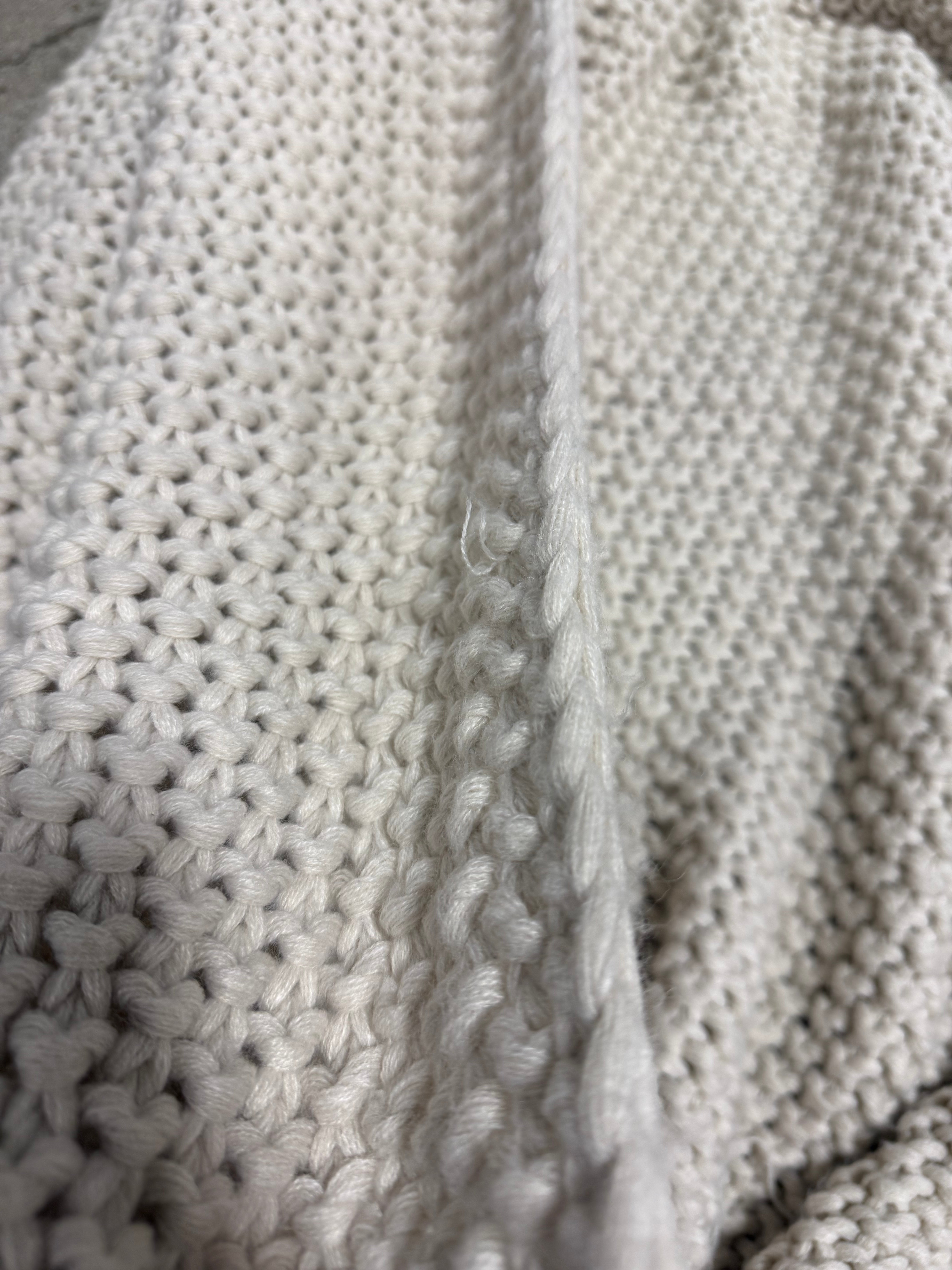 Chunky Knit Bed Blanket  King