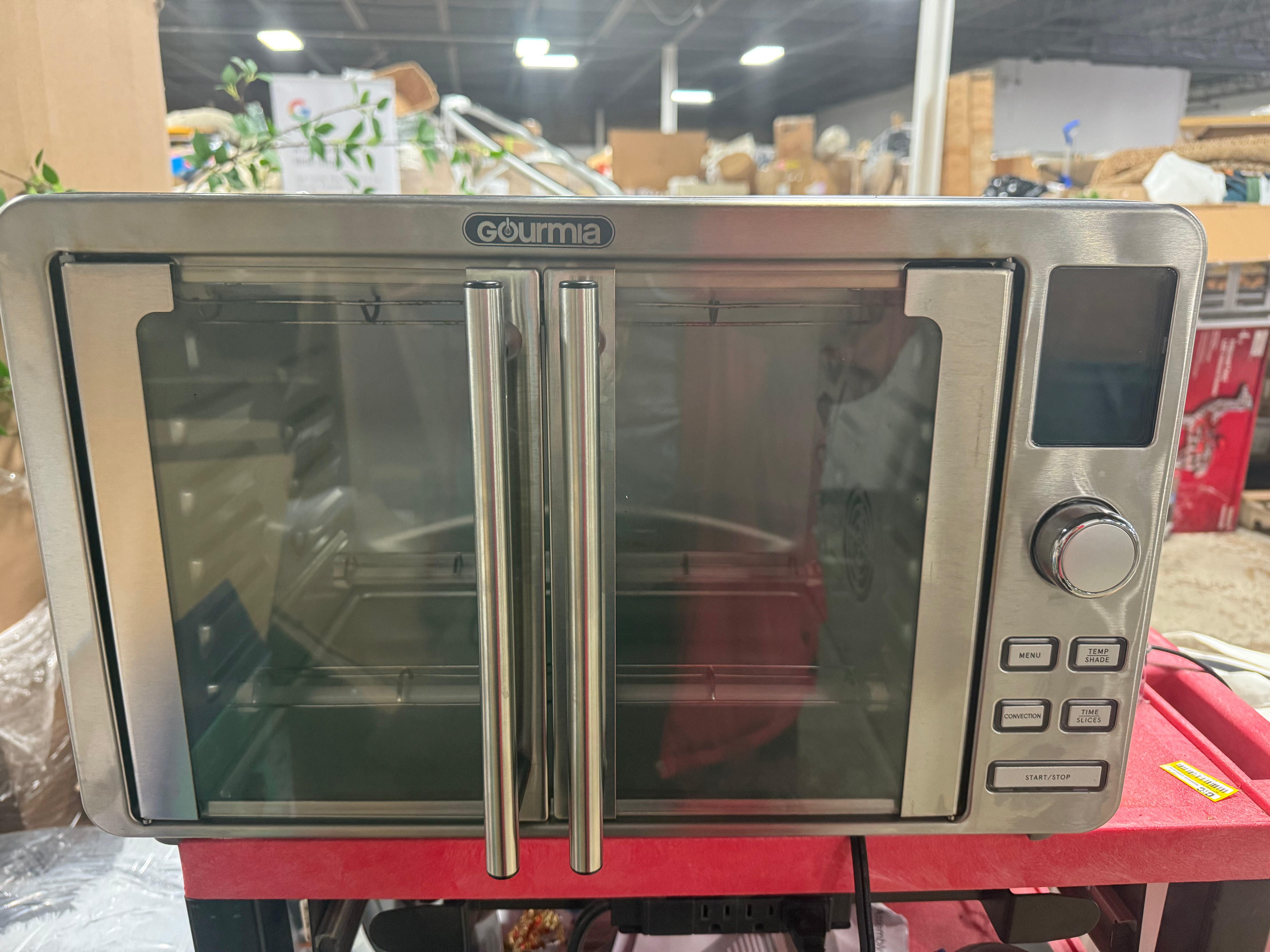 9-Slice Digital Air Fryer Oven with 14 One-Touch Cooking Functions and Auto French Doors: Convection Toaster Oven