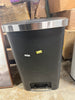 Plastic Locking Lid Step Trash Can Black - Indoor Kitchen Garbage Can, Spot Clean