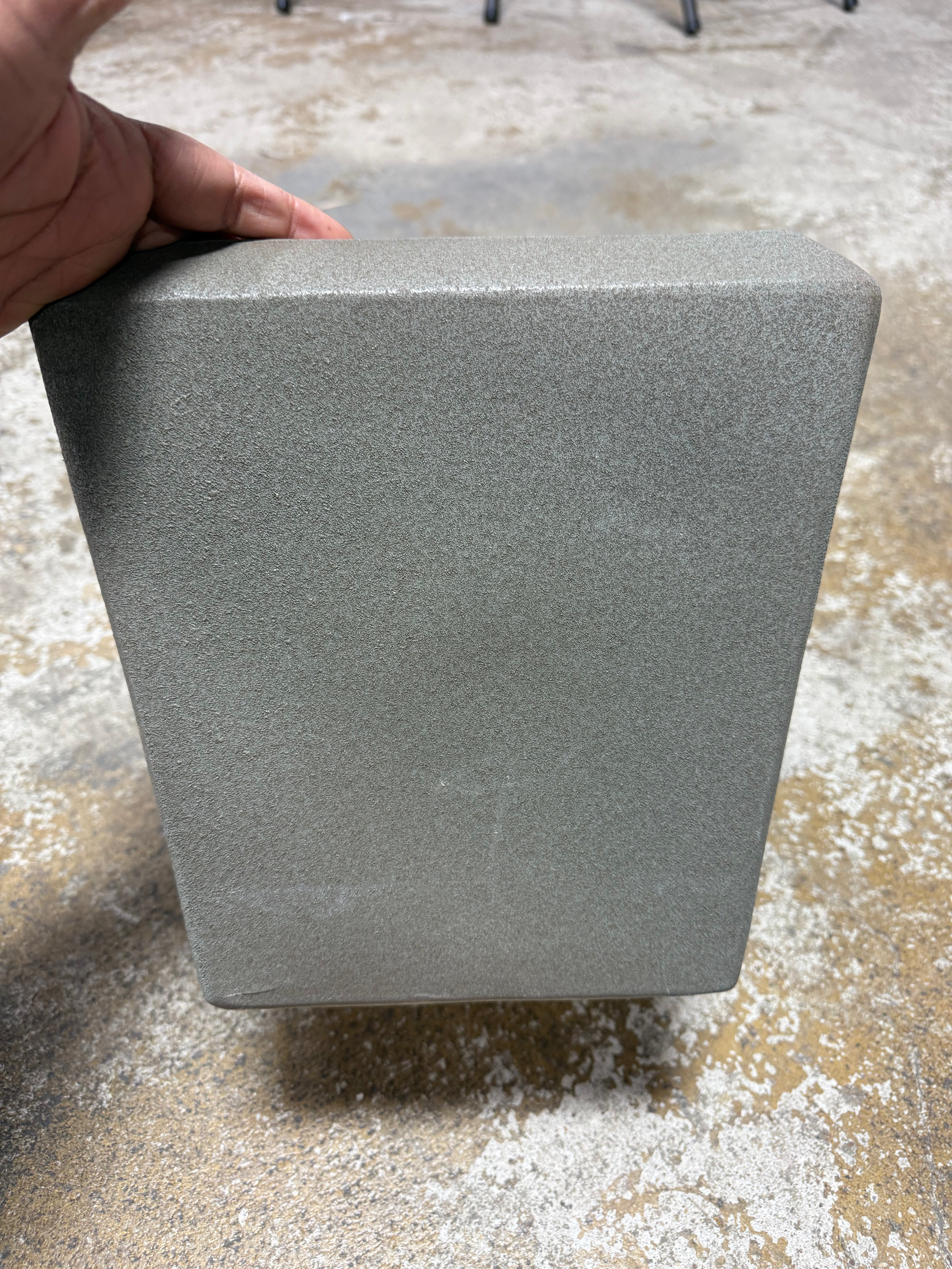 Large Square Ceramic Planter Pot Box Indoor/Outdoor, Gray