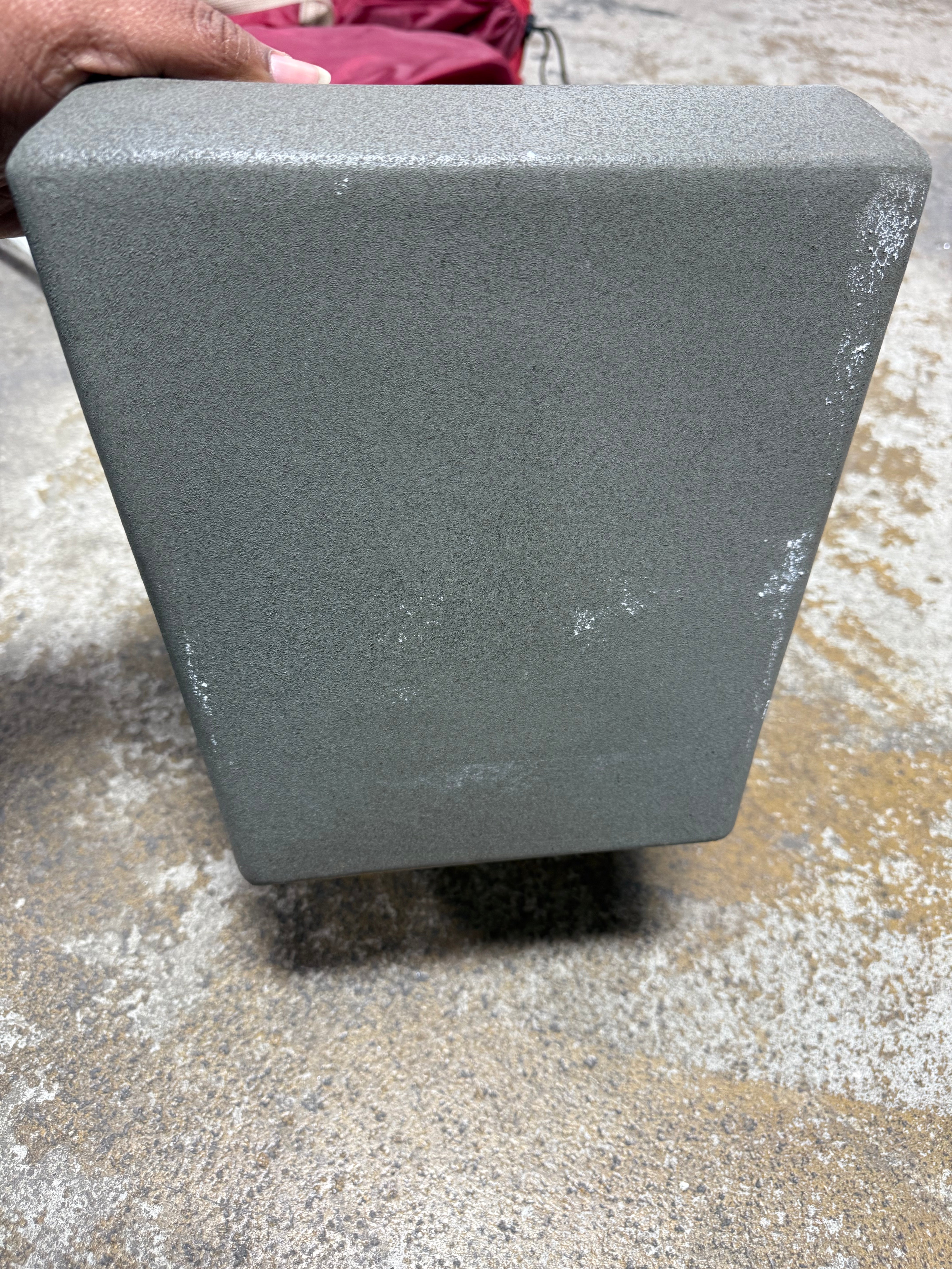 Large Square Ceramic Planter Pot Box Indoor/Outdoor, Gray
