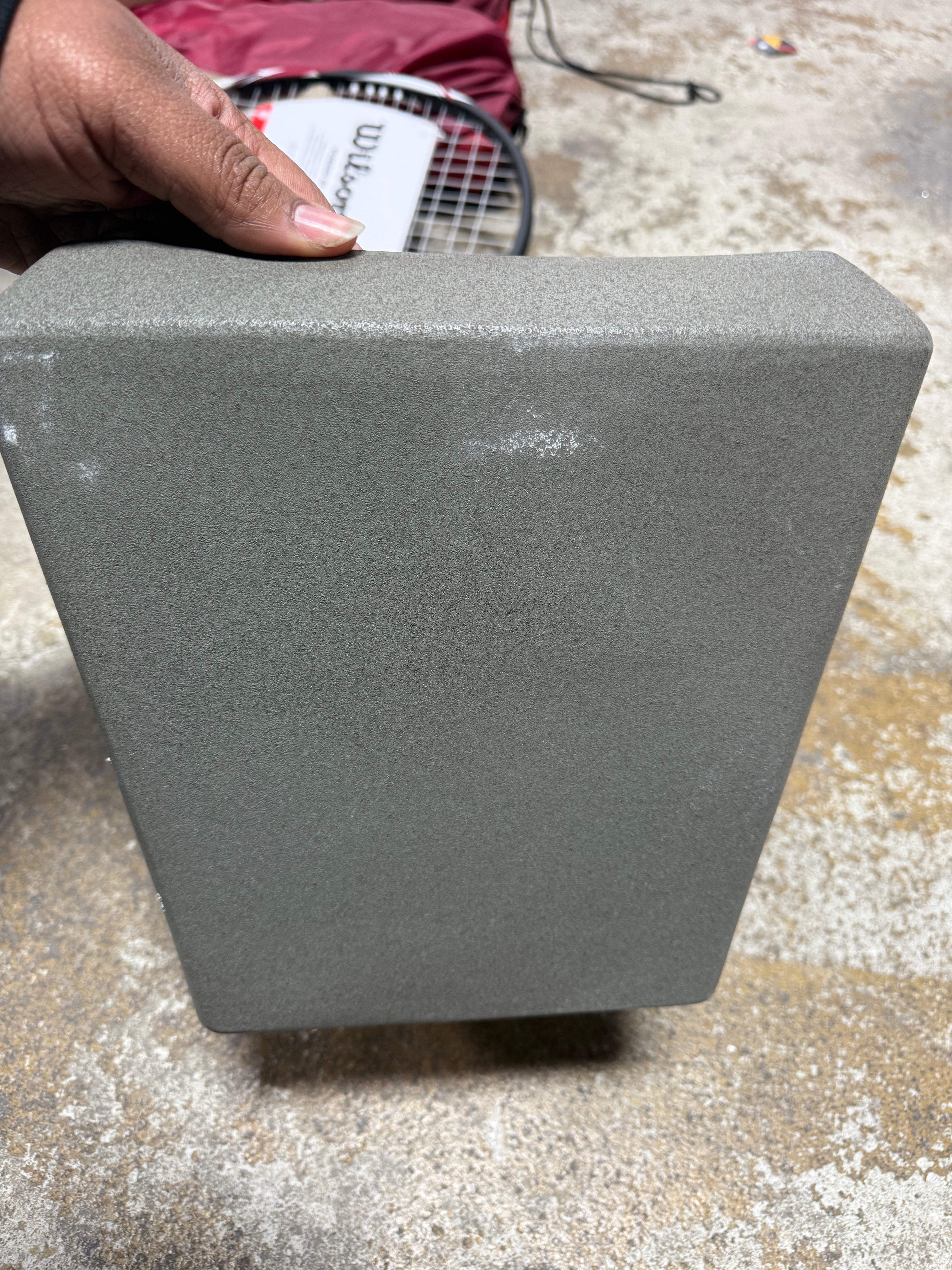 Large Square Ceramic Planter Pot Box Indoor/Outdoor, Gray
