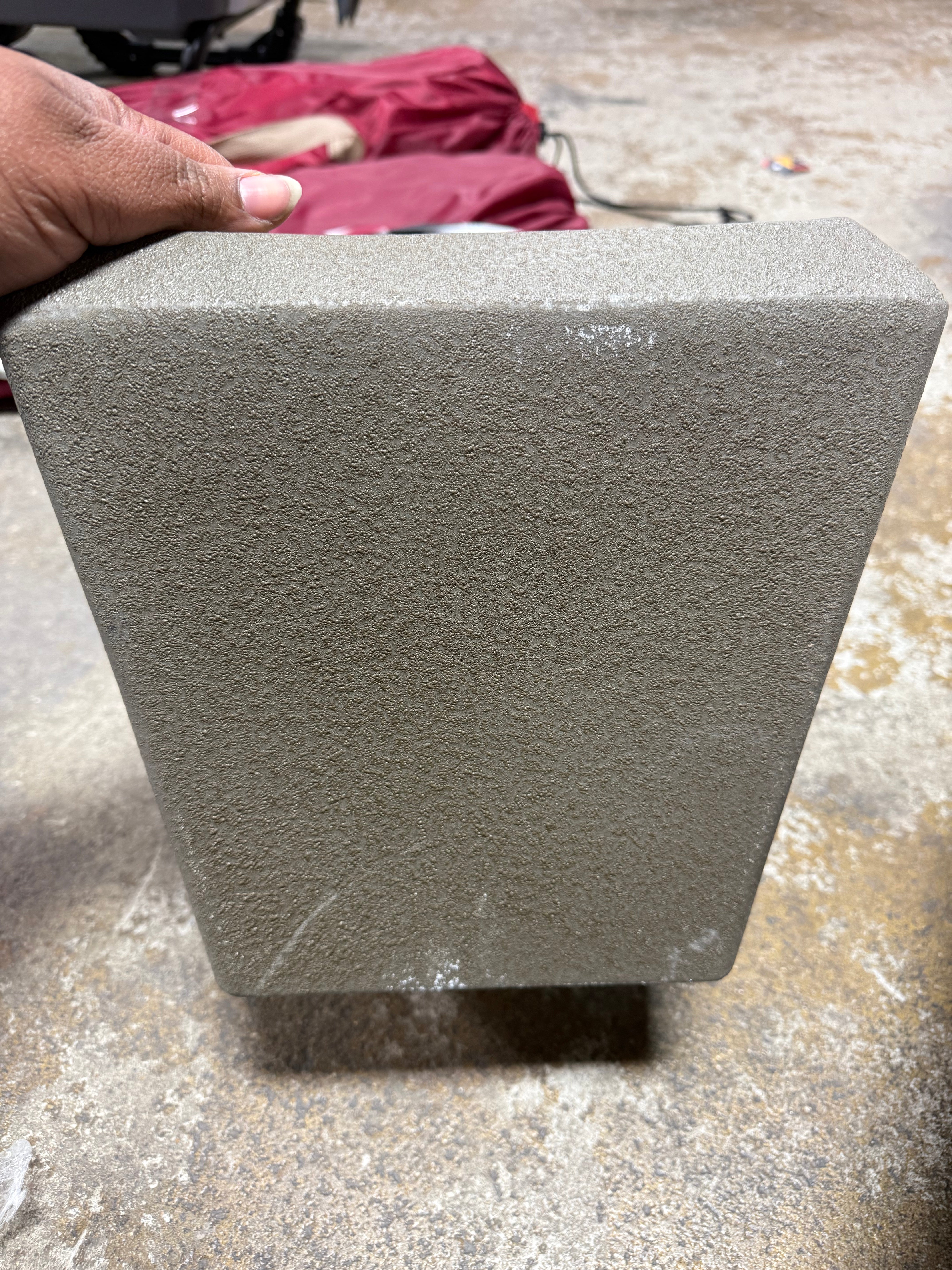 Large Square Ceramic Planter Pot Box Indoor/Outdoor, Gray