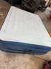 Elevated Pillow Rest Queen Air Mattress with Internal Pump - Off-White/Blue