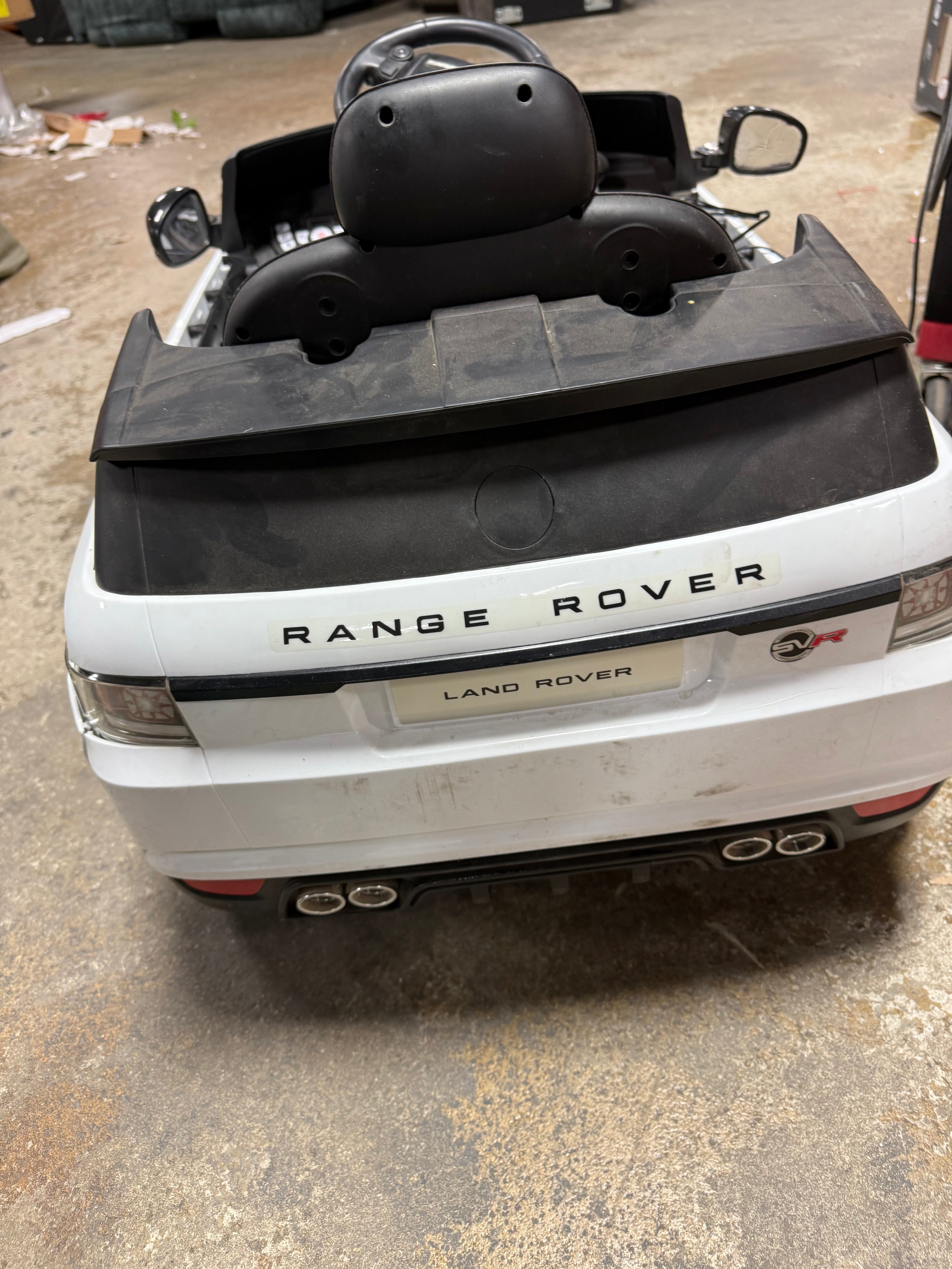 White Ride On Range Rover Powered Ride-On - White – Salvage & Co Indy