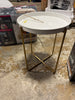 Iron Indoor Outdoor Plant Stand White/Brass