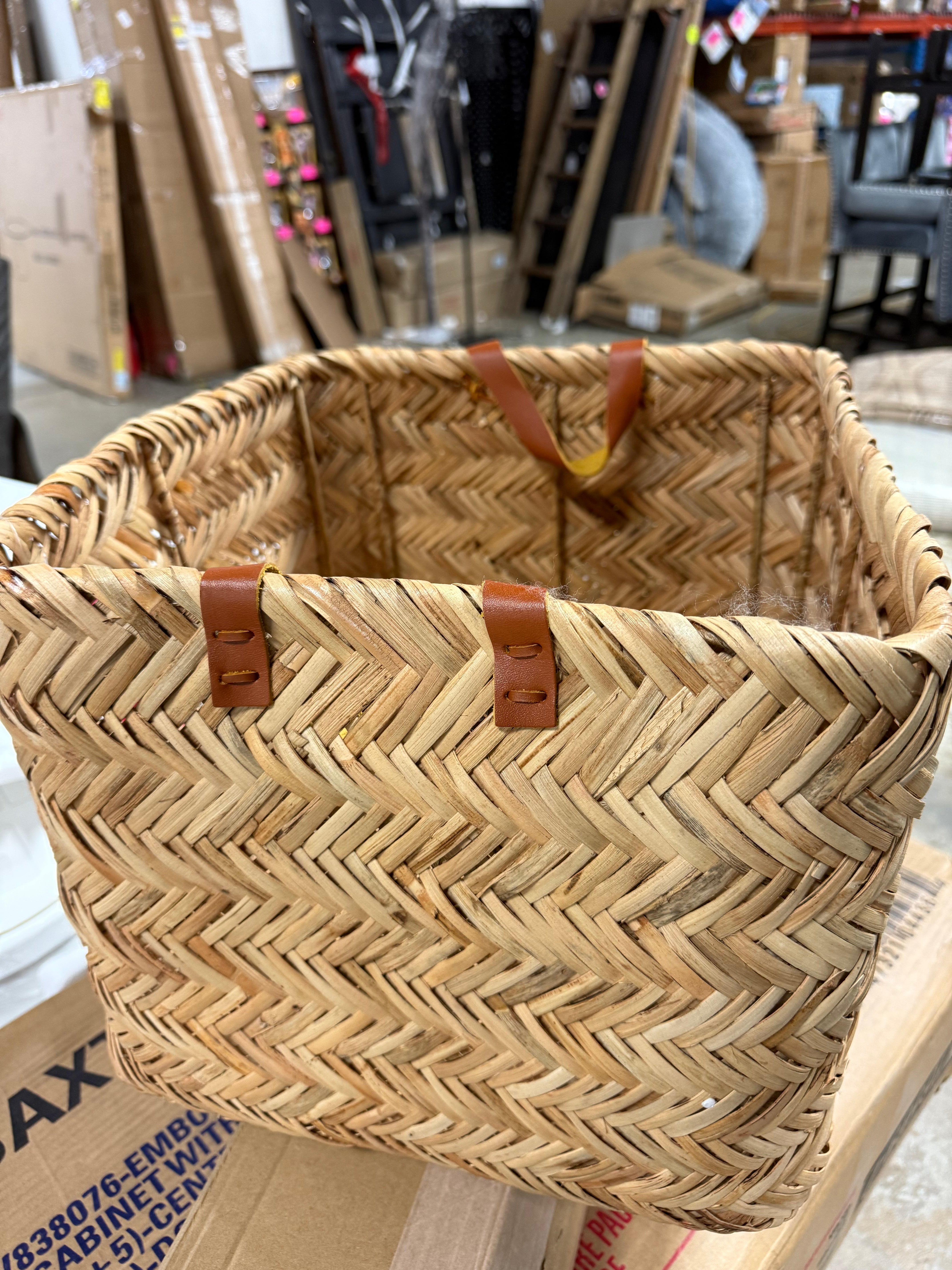 Herringbone Weave Cube Basket