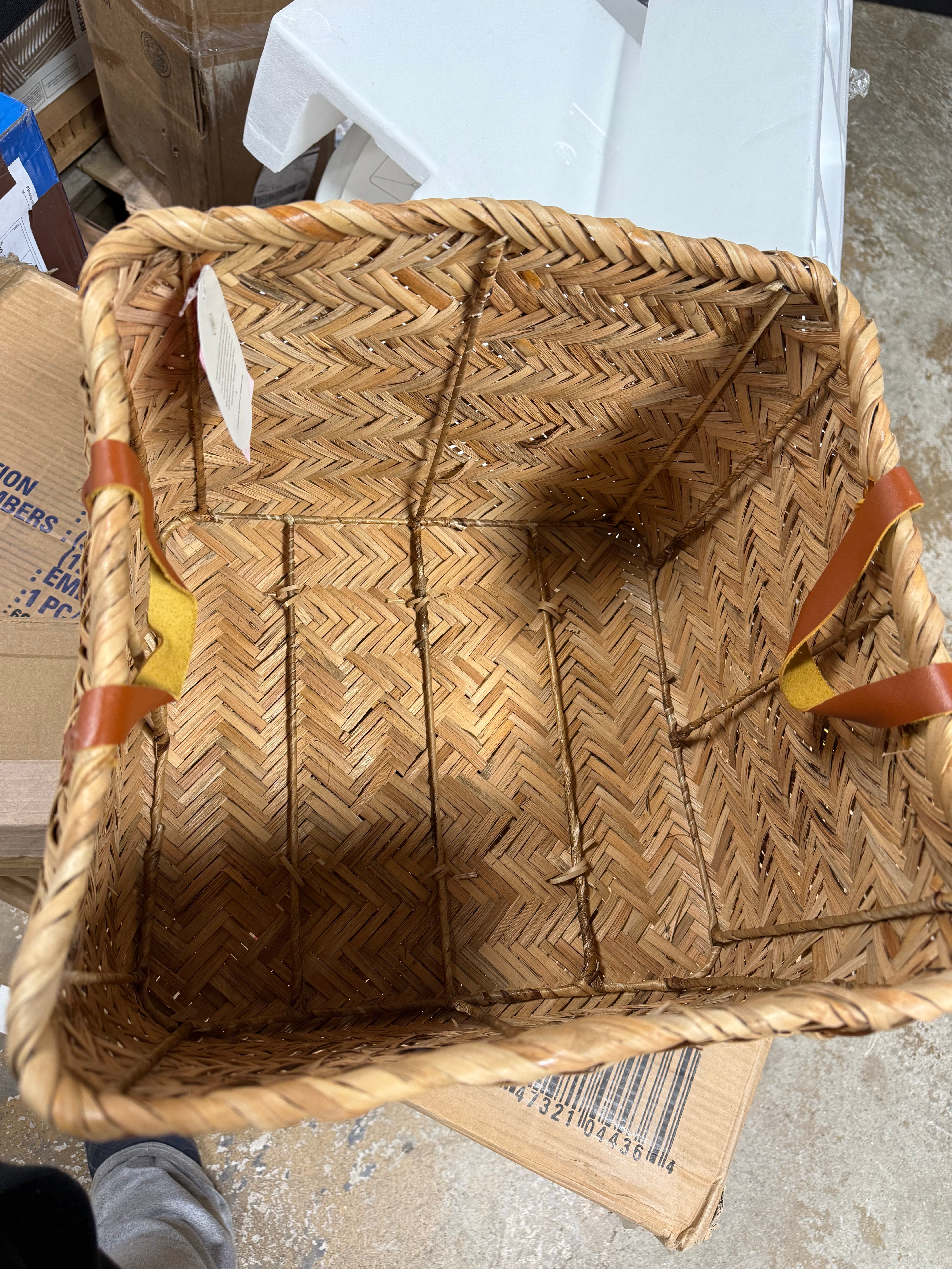 Herringbone Weave Cube Basket
