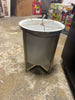 2pc Iron Indoor Outdoor Planter Pot with Stand White/Brass