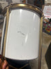 2pc Iron Indoor Outdoor Planter Pot with Stand White/Brass