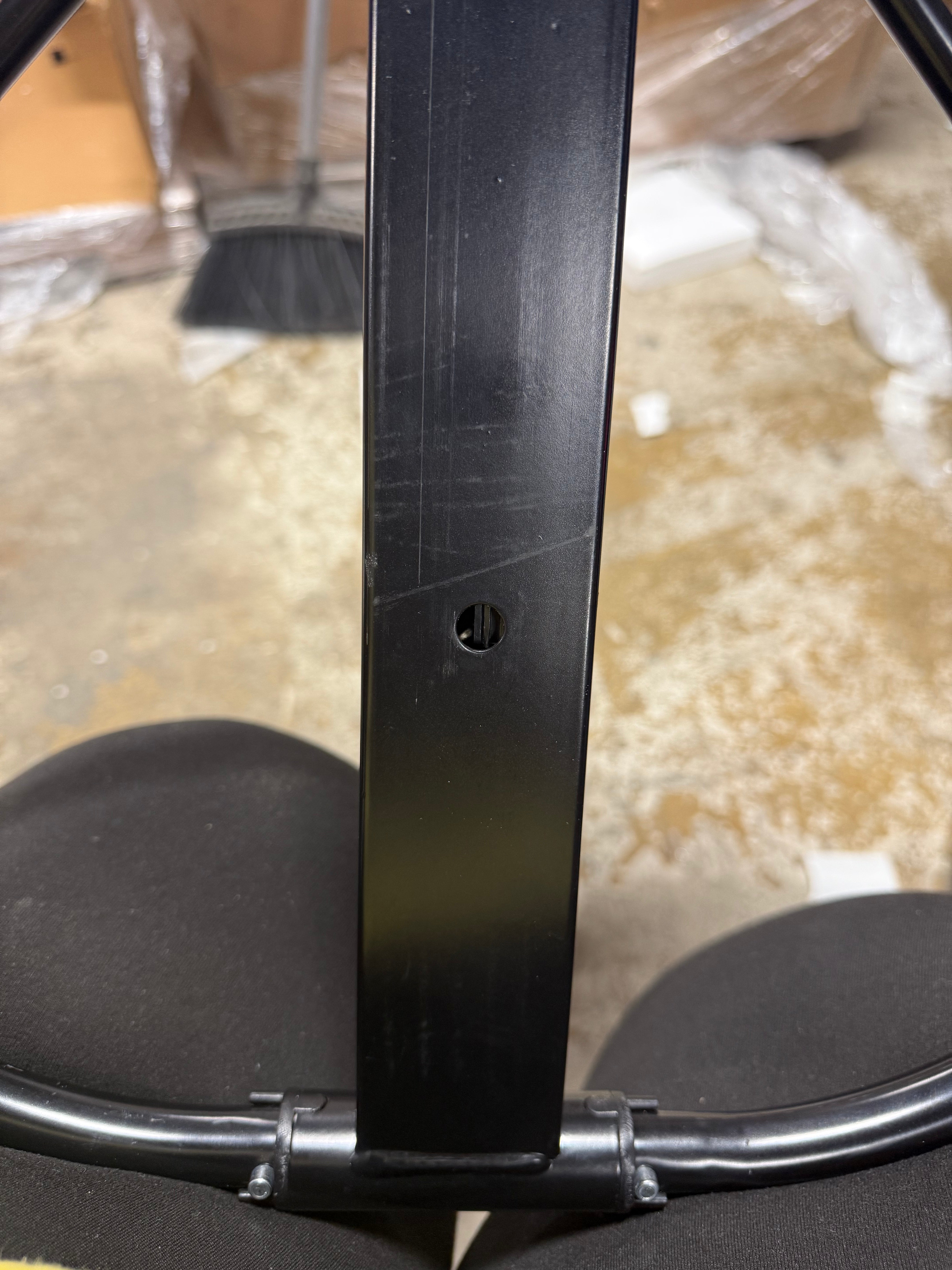 Adjustable Height Folding Tray Table Black