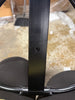 Adjustable Height Folding Tray Table Black